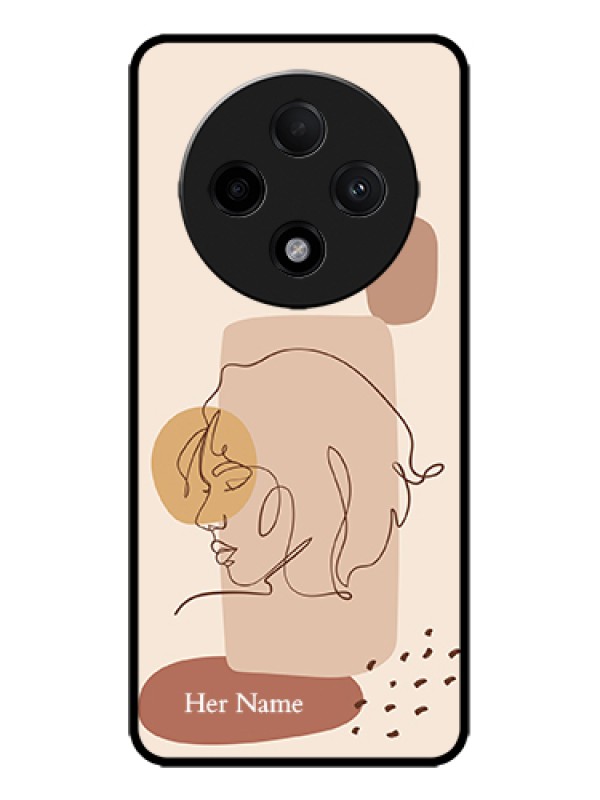Custom Oppo F27 Pro Plus 5G Custom Metal Phone Case - Calm Woman Line Art Design