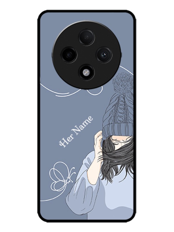 Custom Oppo F27 Pro Plus 5G Custom Metal Phone Case - Girl In Winter Outfit Design