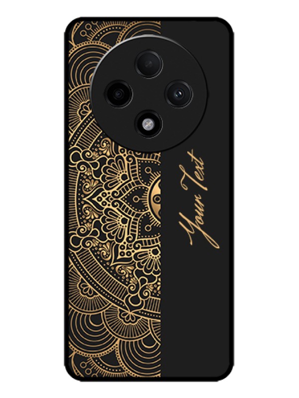 Custom Oppo F27 Pro Plus 5G Custom Metal Phone Case - Mandala Art With Custom Text Design