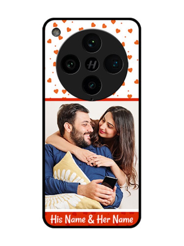 Custom Find X8 Pro 5G Custom Metal Phone Case - Orange Love Symbol Design