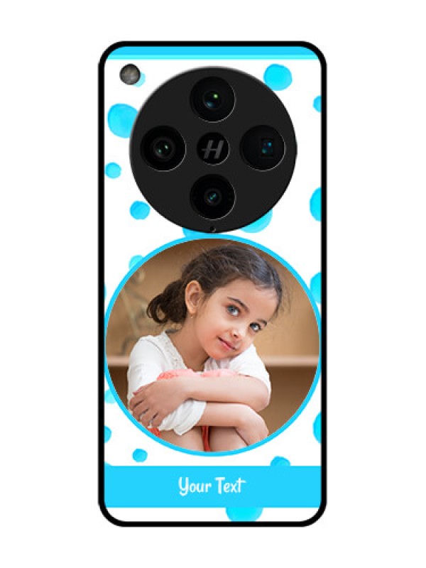Custom Find X8 Pro 5G Custom Metal Phone Case - Blue Bubbles Pattern Design