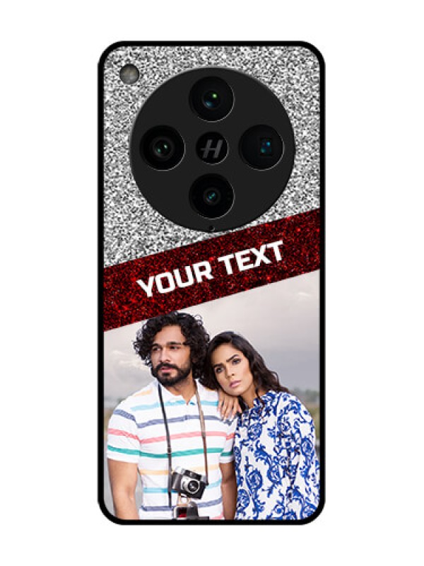 Custom Find X8 Pro 5G Custom Metal Phone Case - Image Holder With Glitter Strip Design