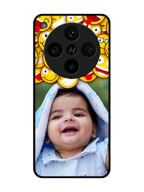 Custom Find X8 Pro 5G Custom Metal Phone Case - With Smiley Emoji Design
