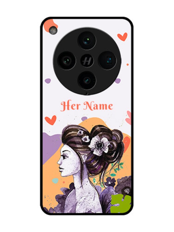 Custom Find X8 Pro 5G Custom Metal Phone Case - Woman And Nature Design