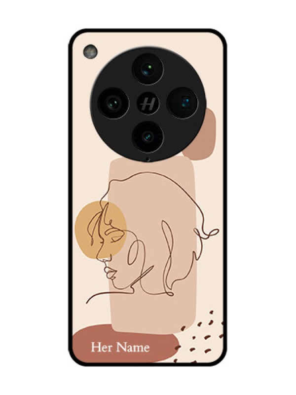 Custom Find X8 Pro 5G Custom Metal Phone Case - Calm Woman Line Art Design