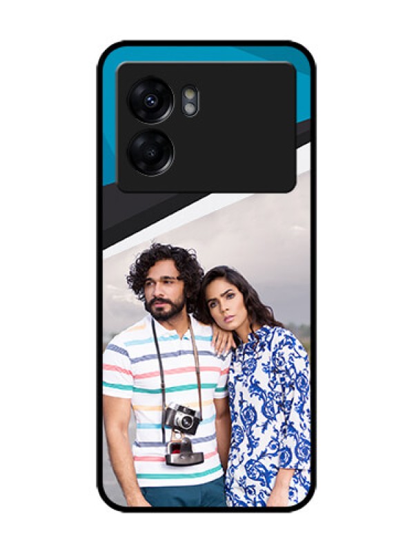 Custom Oppo K10 5G Custom Metal Phone Case - Simple Pattern Photo Upload Design