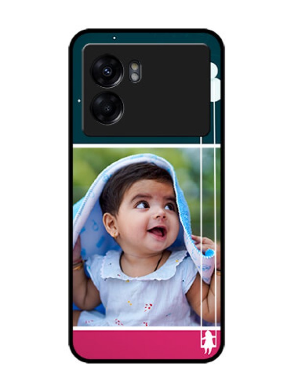 Custom Oppo K10 5G Custom Metal Phone Case - Cute Girl With Cloud Design