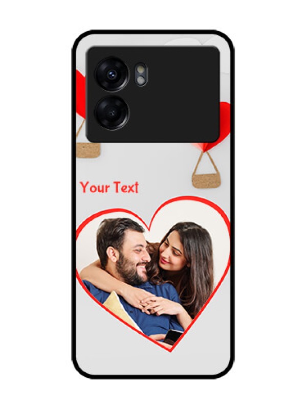 Custom Oppo K10 5G Custom Metal Phone Case - Parachute Love Design
