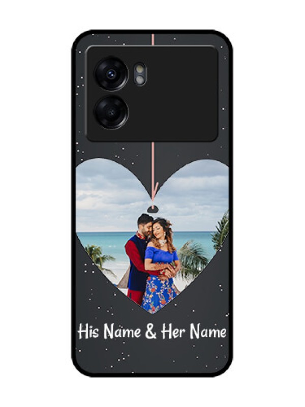Custom Oppo K10 5G Custom Metal Phone Case - Hanging Heart Design