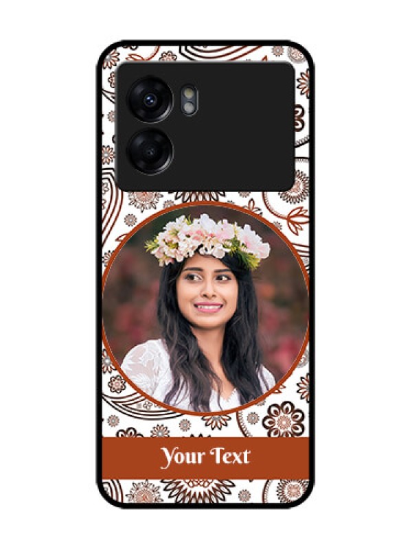 Custom Oppo K10 5G Custom Metal Phone Case - Abstract Flower Design