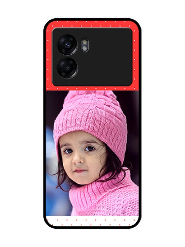 Custom Oppo K10 5G Custom Metal Phone Case - Red Pattern Design