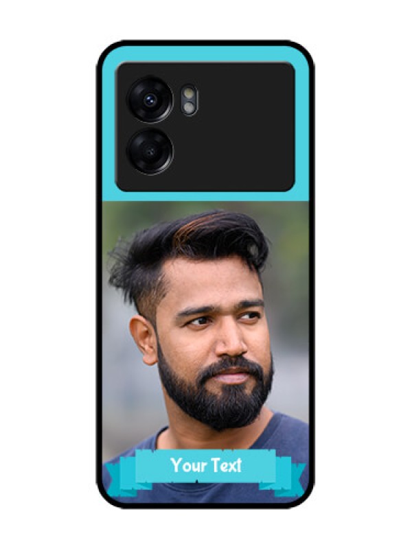 Custom Oppo K10 5G Custom Metal Phone Case - Blue Color Design