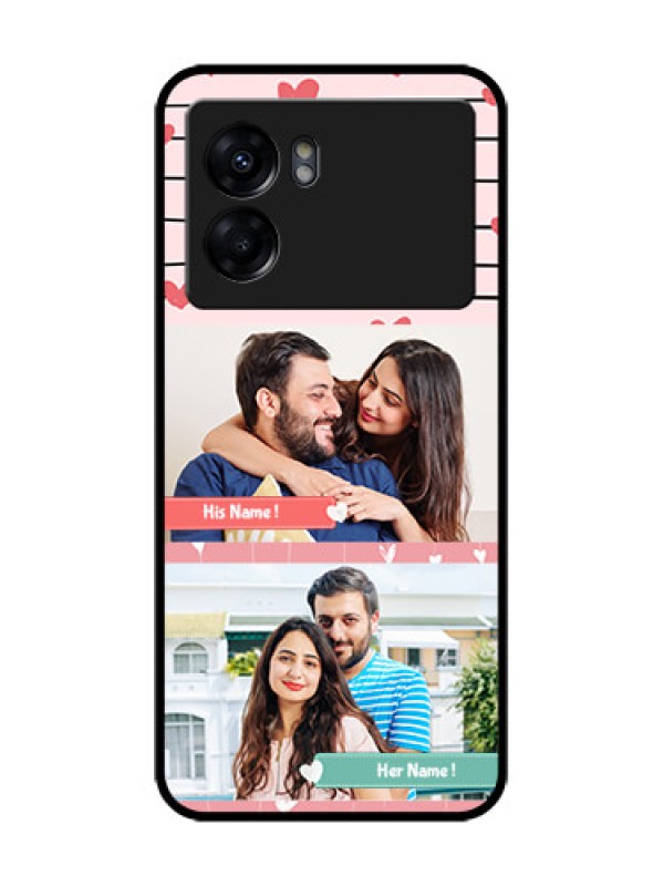 Custom Oppo K10 5G Custom Metal Phone Case - Photo With Heart Design