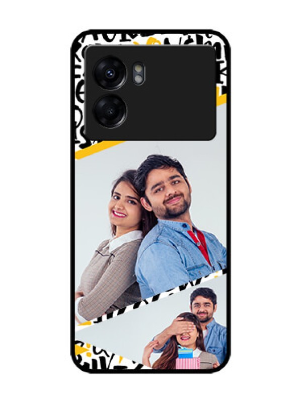 Custom Oppo K10 5G Custom Metal Phone Case - Letters Pattern Design