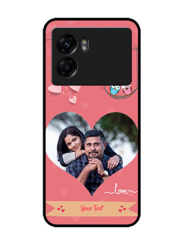 Custom Oppo K10 5G Custom Metal Phone Case - Peach Color Love Design