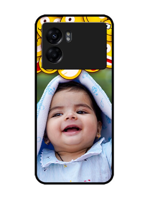 Custom Oppo K10 5G Custom Metal Phone Case - With Smiley Emoji Design