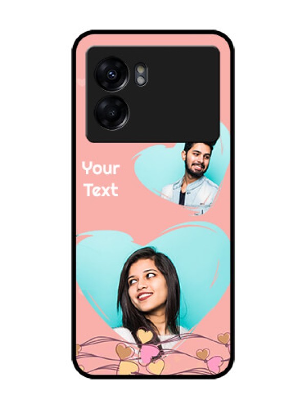Custom Oppo K10 5G Custom Metal Phone Case - Love Doodle Design