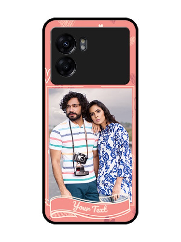 Custom Oppo K10 5G Custom Metal Phone Case - Love Doodle Art Design
