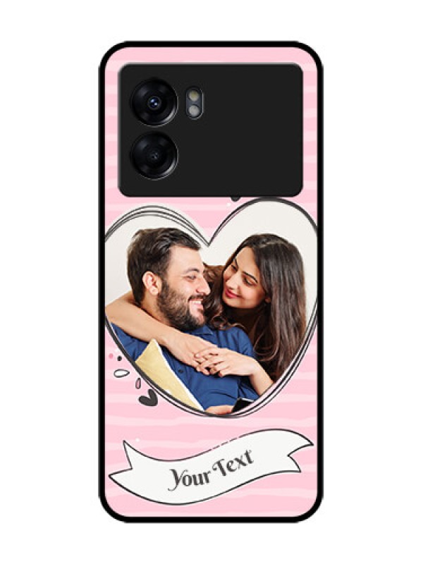 Custom Oppo K10 5G Custom Metal Phone Case - Vintage Heart Design