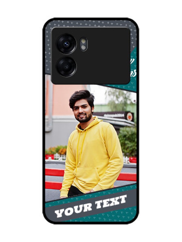 Custom Oppo K10 5G Custom Metal Phone Case - Background Pattern Design With Quote