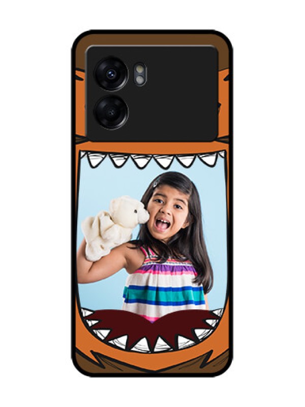 Custom Oppo K10 5G Custom Metal Phone Case - Owl Monster Back Case Design