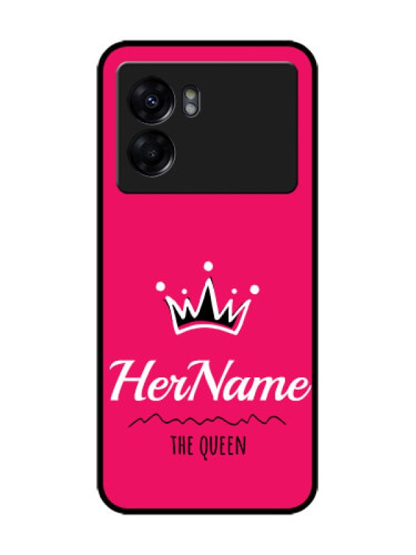 Custom Oppo K10 5G Custom Metal Phone Case - Queen With Name Design