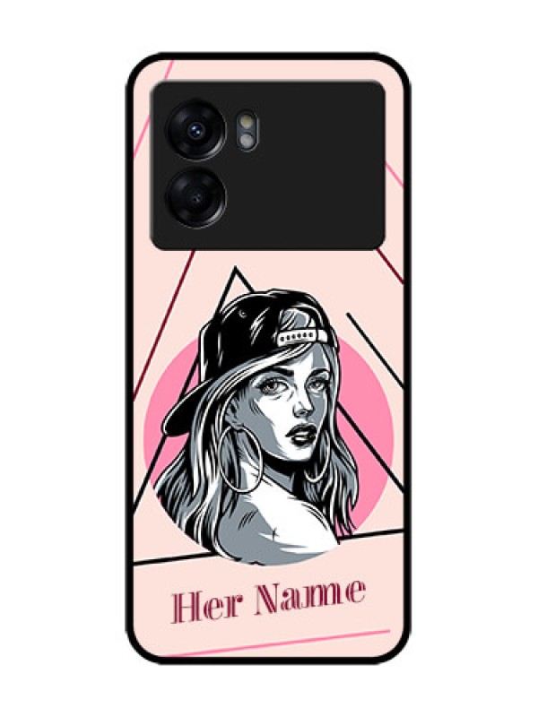 Custom Oppo K10 5G Custom Metal Phone Case - Rockstar Girl Design