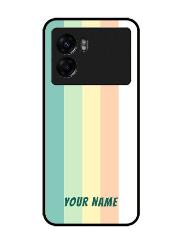 Custom Oppo K10 5G Custom Metal Phone Case - Multi - Colour Stripes Design