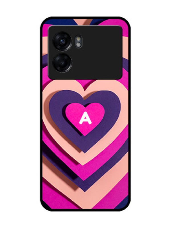 Custom Oppo K10 5G Custom Metal Phone Case - Cute Heart Pattern Design