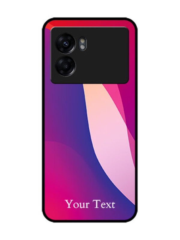 Custom Oppo K10 5G Custom Metal Phone Case - Digital Abstract Overlap Design