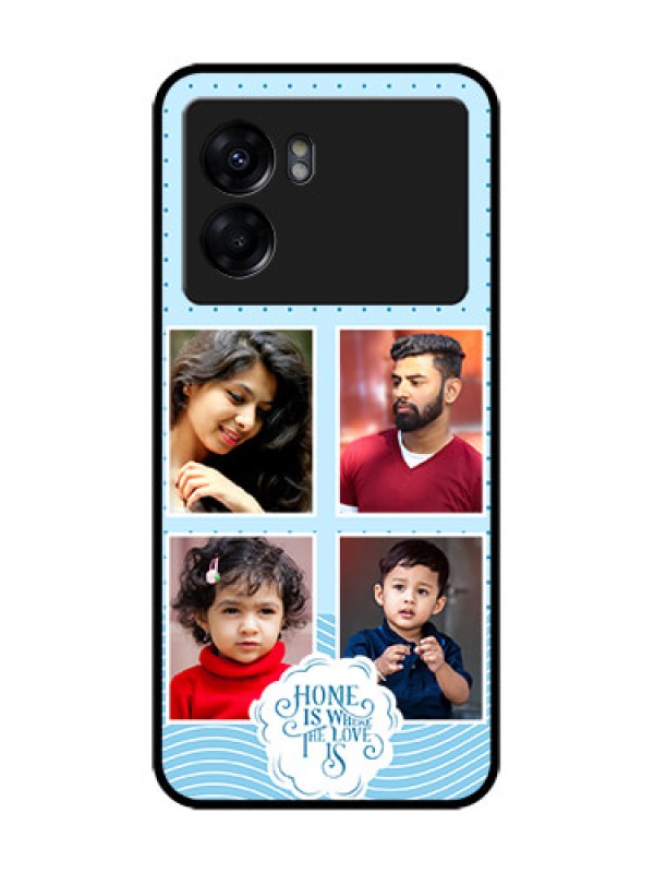 Custom Oppo K10 5G Custom Metal Phone Case - Cute Love Quote With 4 Pic Upload Design