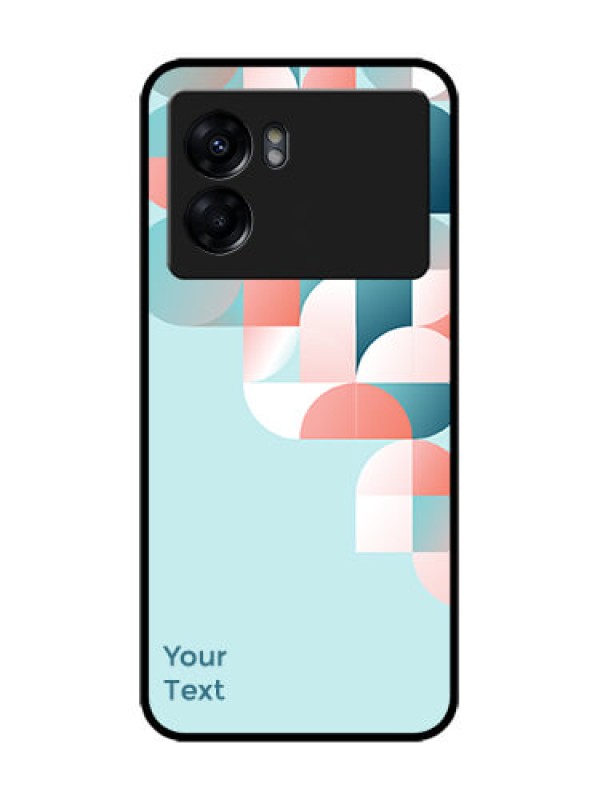 Custom Oppo K10 5G Custom Metal Phone Case - Stylish Semi - Circle Pattern Design