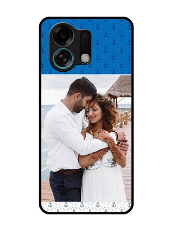 Custom Oppo K13 Turbo 5G Custom Metal Phone Case - Blue Anchors Design