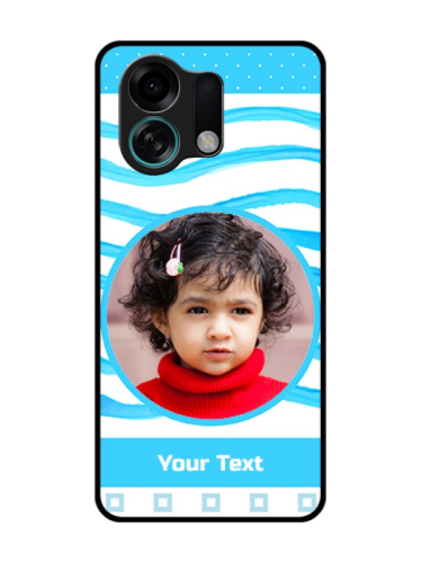 Custom Oppo K13 Turbo 5G Custom Metal Phone Case - Simple Blue Case Design