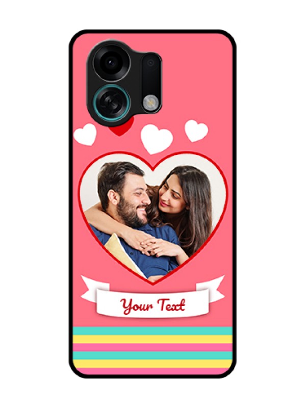 Custom Oppo K13 Turbo 5G Custom Metal Phone Case - Love Shapes Doodle Design