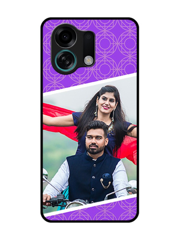 Custom Oppo K13 Turbo 5G Custom Metal Phone Case - Violet Color Pattern Design