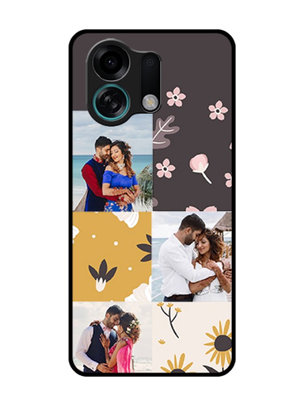 Custom Oppo K13 Turbo 5G Custom Metal Phone Case - 3 Images With Floral Design