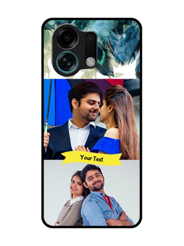 Custom Oppo K13 Turbo 5G Custom Metal Phone Case - Image With Boho Peacock Feather Design