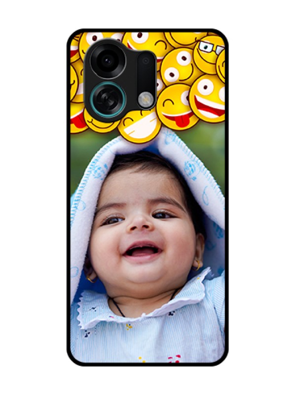 Custom Oppo K13 Turbo 5G Custom Metal Phone Case - With Smiley Emoji Design