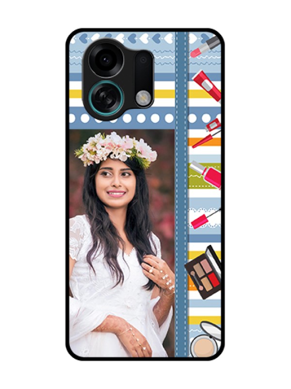 Custom Oppo K13 Turbo 5G Custom Metal Phone Case - Makeup Icons Design