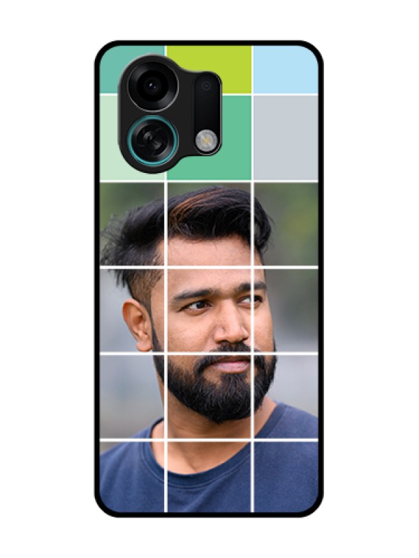 Custom Oppo K13 Turbo 5G Custom Metal Phone Case - With White Box Pattern