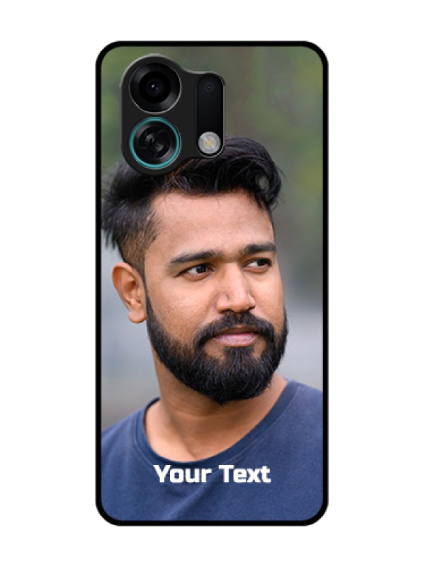 Custom Oppo K13 Turbo 5G Custom Metal Phone Case - Photo With Text Design
