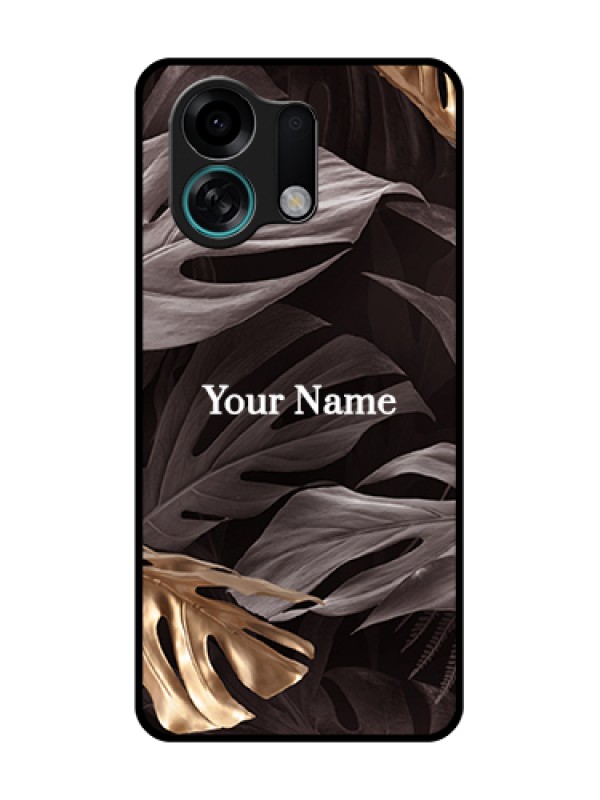 Custom Oppo K13 Turbo 5G Custom Metal Phone Case - Wild Leaves Digital Paint Design