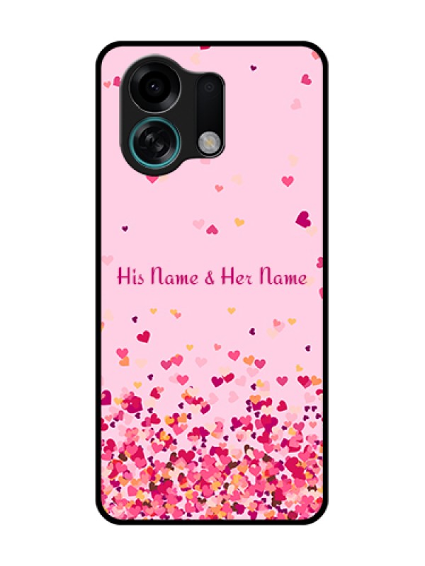 Custom Oppo K13 Turbo 5G Custom Metal Phone Case - Floating Hearts Design