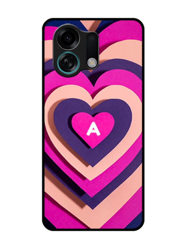 Custom Oppo K13 Turbo 5G Custom Metal Phone Case - Cute Heart Pattern Design