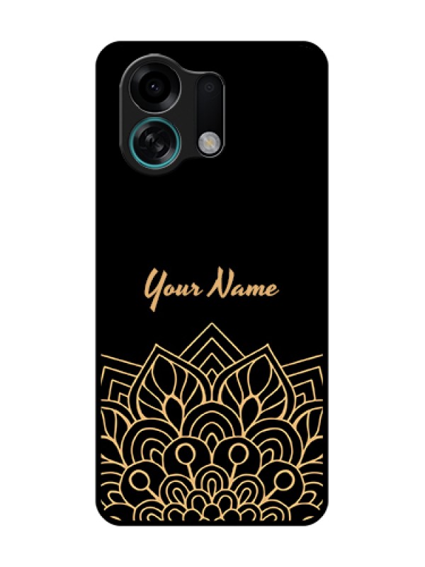 Custom Oppo K13 Turbo 5G Custom Metal Phone Case - Golden Mandala Design