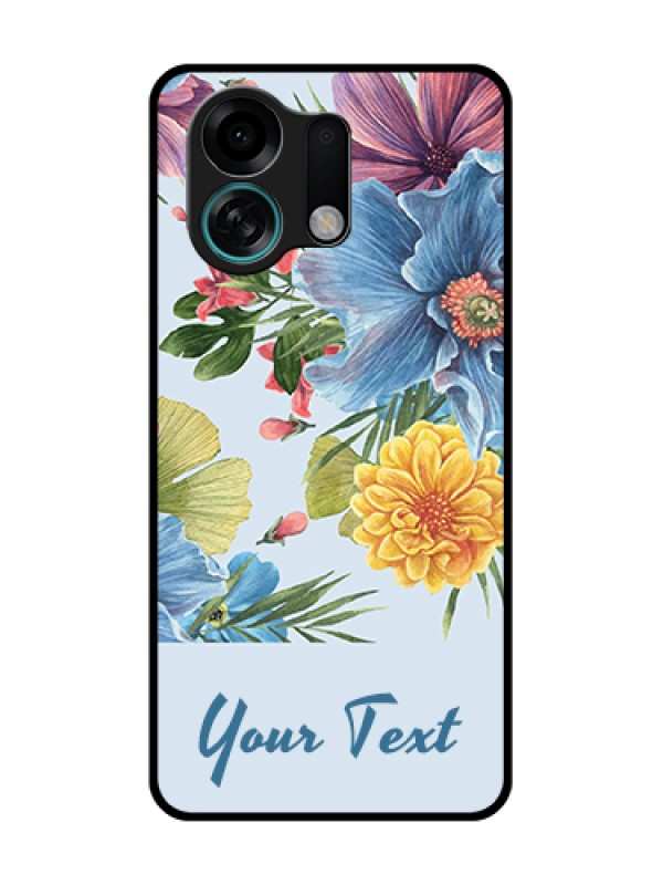 Custom Oppo K13 Turbo 5G Custom Metal Phone Case - Stunning Watercolored Flowers Painting Design