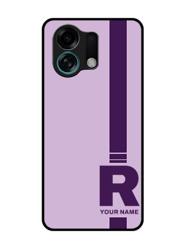 Custom Oppo K13 Turbo 5G Custom Metal Phone Case - Simple Dual Tone Stripe With Name Design