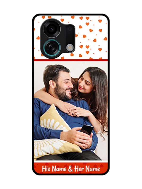 Custom Oppo K13 Turbo Pro 5G Custom Metal Phone Case - Orange Love Symbol Design