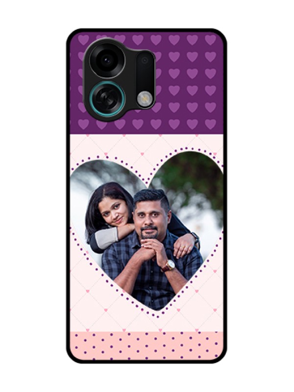 Custom Oppo K13 Turbo Pro 5G Custom Metal Phone Case - Violet Love Dots Design
